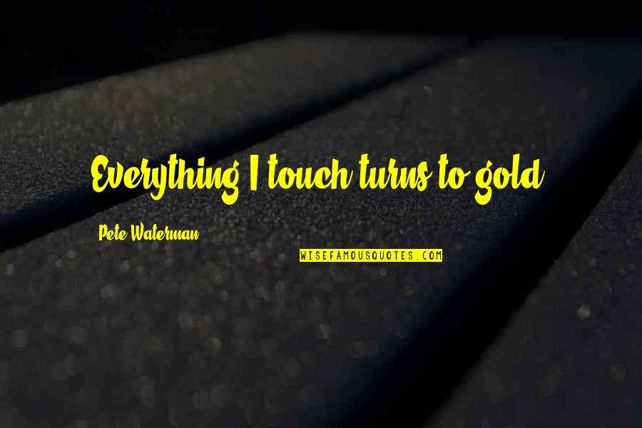 Jual Wall Sticker Quotes By Pete Waterman: Everything I touch turns to gold.