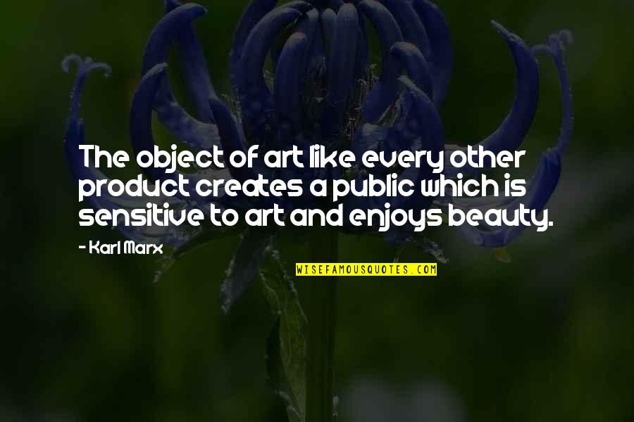 Juan Quezada Quotes By Karl Marx: The object of art like every other product