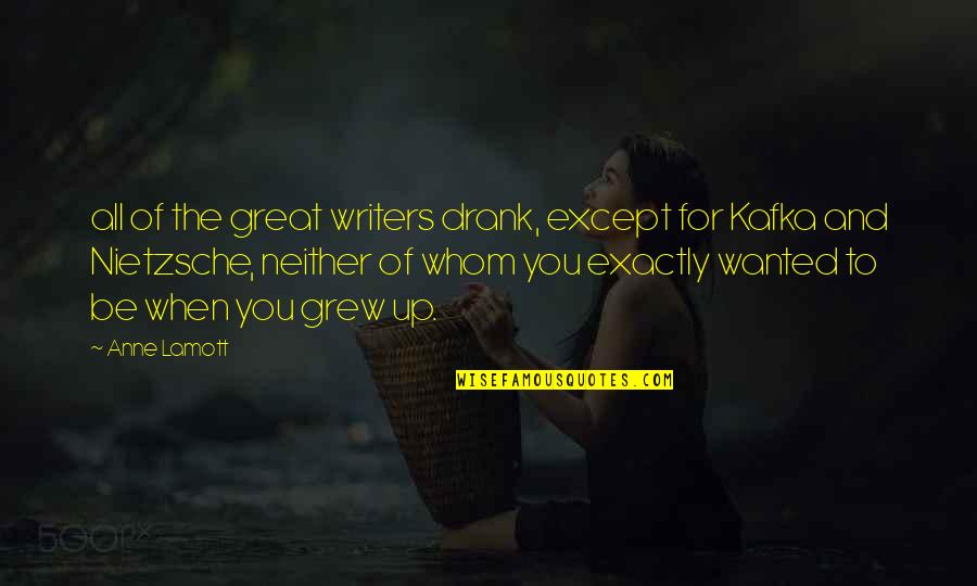 Juanillo Video Quotes By Anne Lamott: all of the great writers drank, except for
