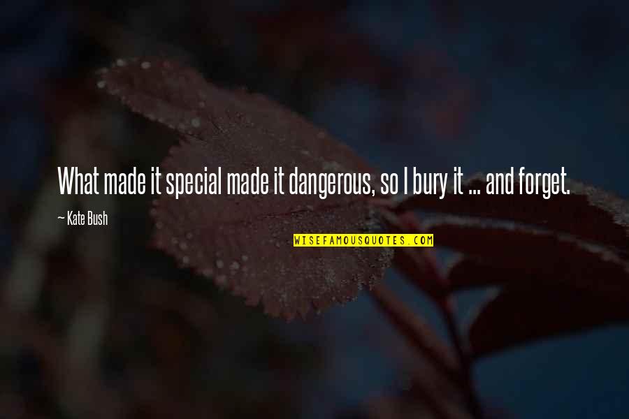 Juanra Bonets Age Quotes By Kate Bush: What made it special made it dangerous, so