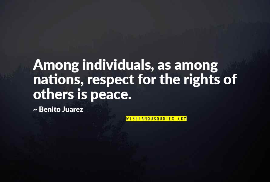 Juarez Quotes By Benito Juarez: Among individuals, as among nations, respect for the