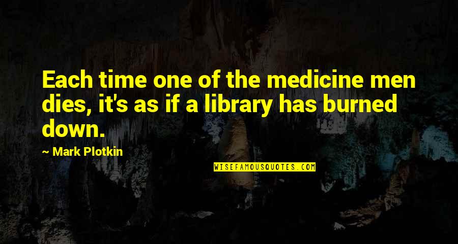 Judas Kiss 2011 Quotes By Mark Plotkin: Each time one of the medicine men dies,