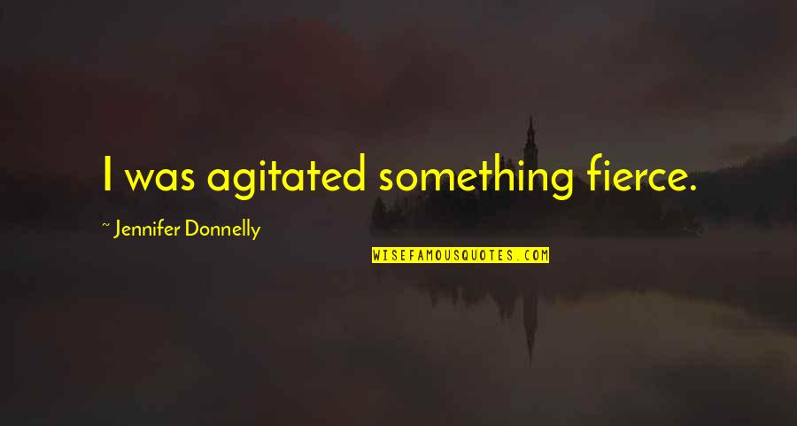 Judenaktion Quotes By Jennifer Donnelly: I was agitated something fierce.