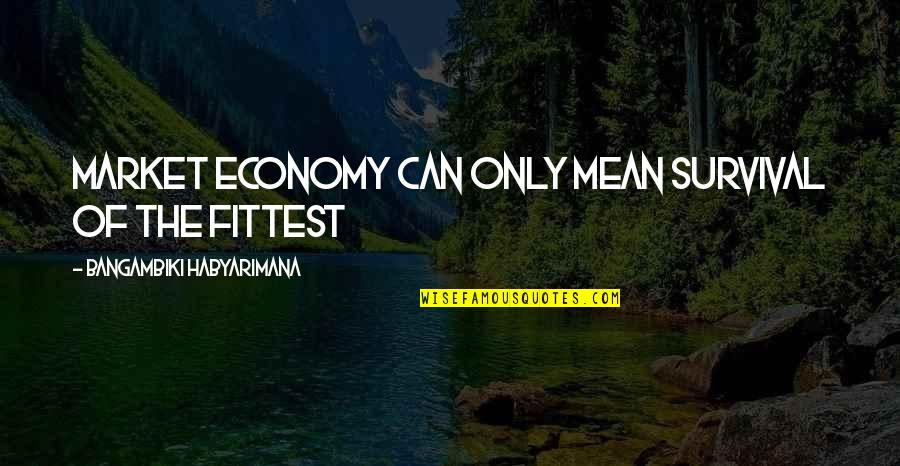 Judge Yourself Not Others Quotes By Bangambiki Habyarimana: Market economy can only mean survival of the Judge Yourself Not Others Quotes By Bangambiki Habyarimana: Market economy can only mean survival of the