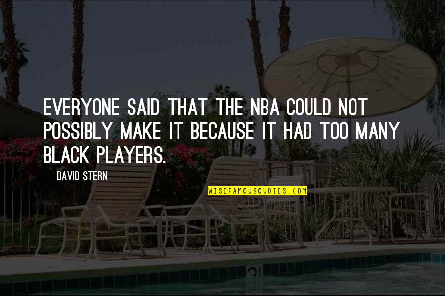 Judged Wrongly Quotes By David Stern: Everyone said that the NBA could not possibly