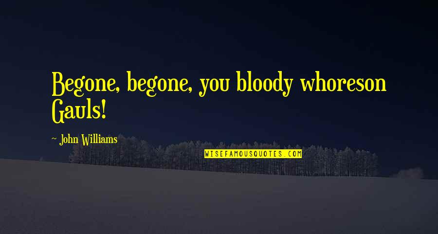 Judgement Day In Islam Quotes By John Williams: Begone, begone, you bloody whoreson Gauls!