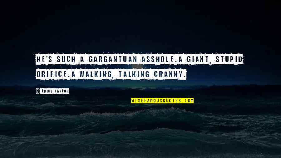Judith E Glaser Quotes By Laini Taylor: He's such a gargantuan asshole.A giant, stupid orifice.A