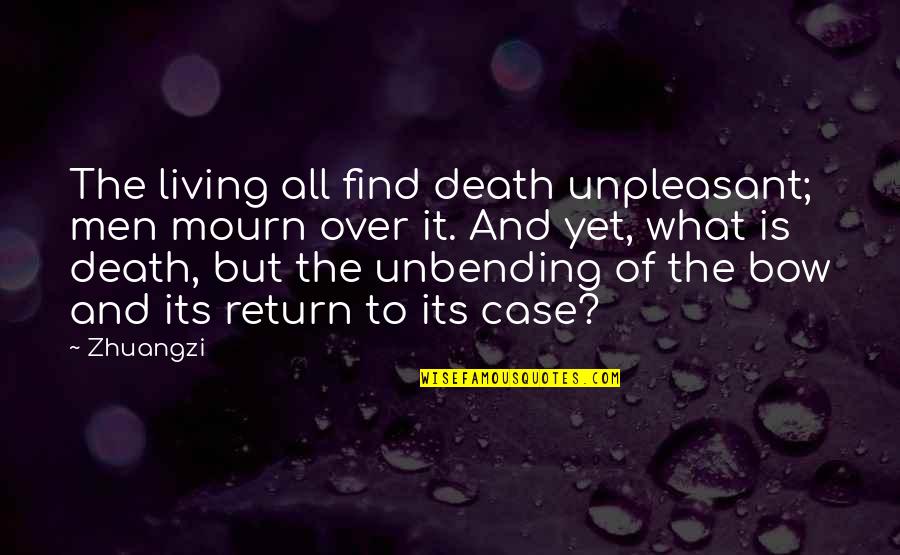 Judith Lasater Quotes By Zhuangzi: The living all find death unpleasant; men mourn