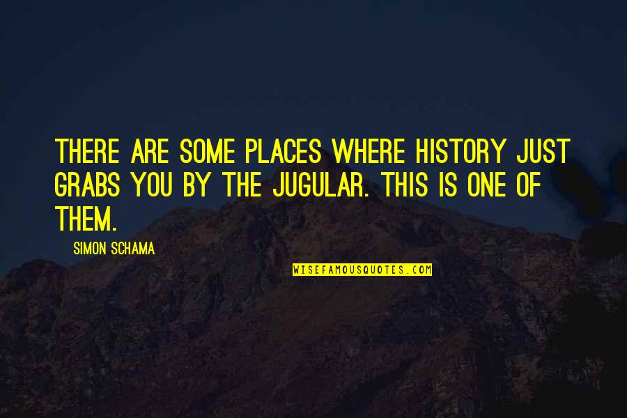Jugular Quotes By Simon Schama: There are some places where history just grabs Jugular Quotes By Simon Schama: There are some places where history just grabs