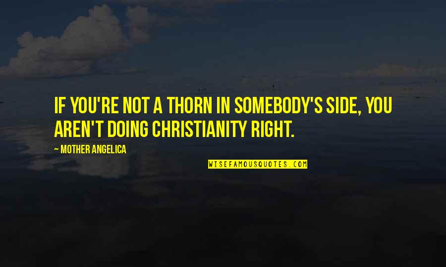 Juicy J Funny Quotes By Mother Angelica: If you're not a thorn in somebody's side,