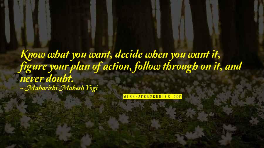 Jujube Mandiela Beautiful Quotes By Maharishi Mahesh Yogi: Know what you want, decide when you want