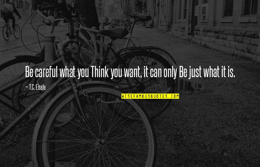 Jules Laforgue Quotes By T.C. Eisele: Be careful what you Think you want, it