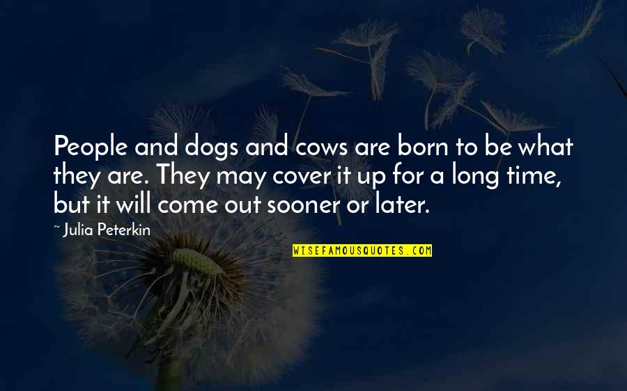Julia Peterkin Quotes By Julia Peterkin: People and dogs and cows are born to