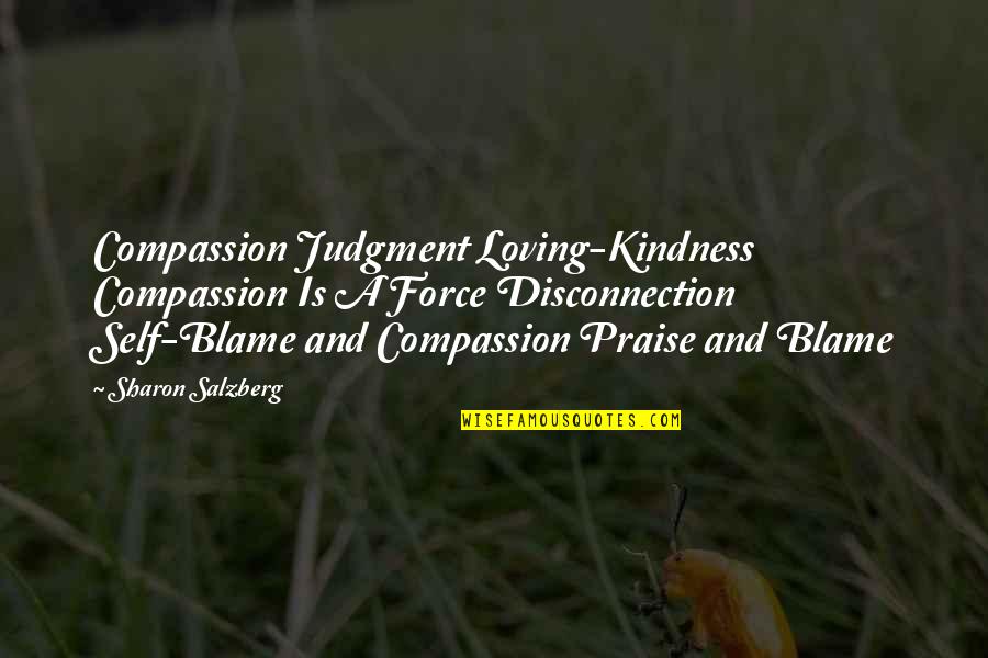 Julia Stiles Quotes By Sharon Salzberg: Compassion Judgment Loving-Kindness Compassion Is A Force Disconnection