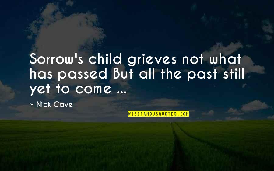Julie Goodwin Quotes By Nick Cave: Sorrow's child grieves not what has passed But