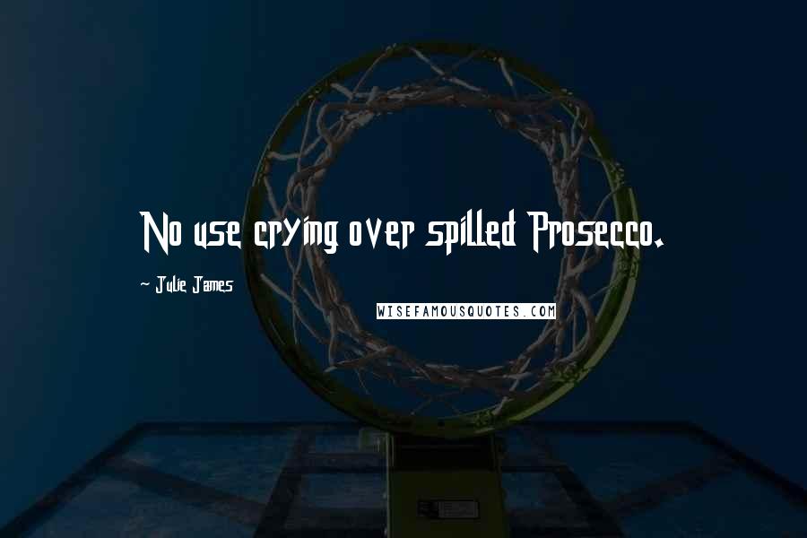 Julie James quotes: No use crying over spilled Prosecco.