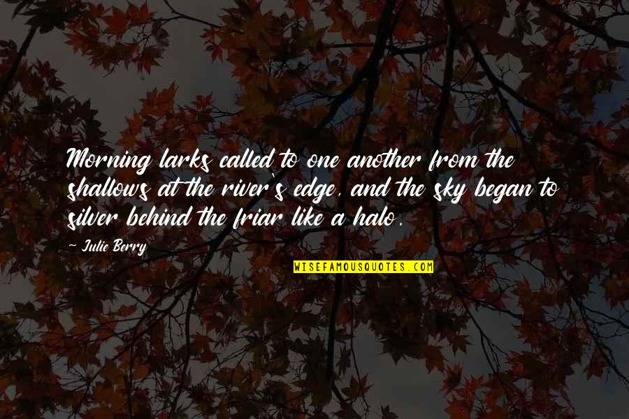 Julie's Quotes By Julie Berry: Morning larks called to one another from the