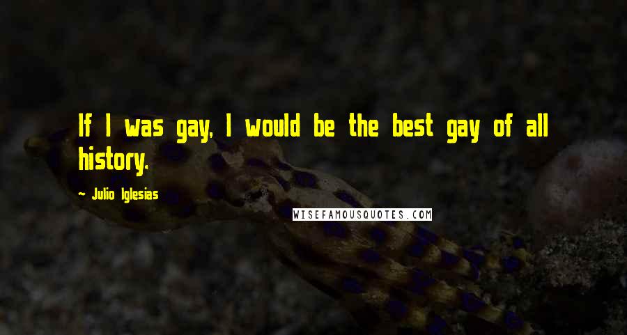 Julio Iglesias quotes: If I was gay, I would be the best gay of all history.