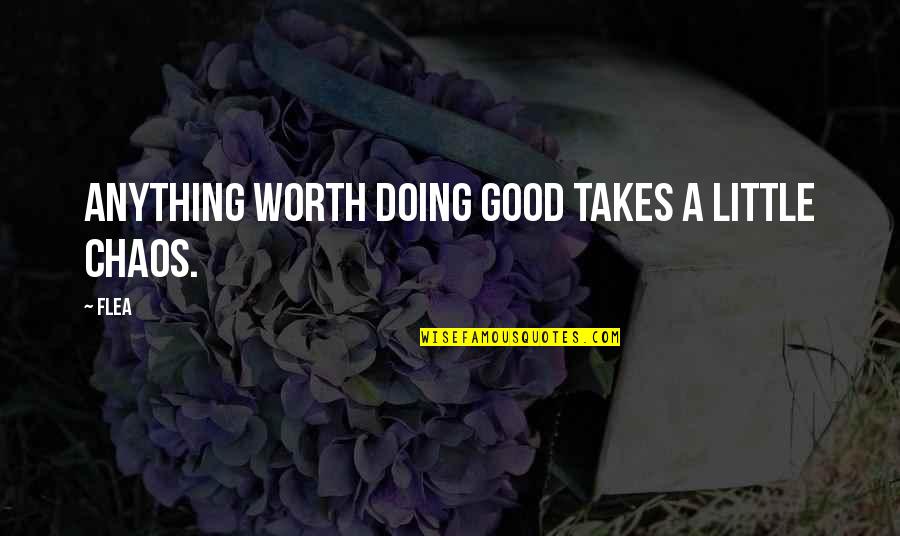 Julio Velasco Quotes By Flea: Anything worth doing good takes a little chaos.