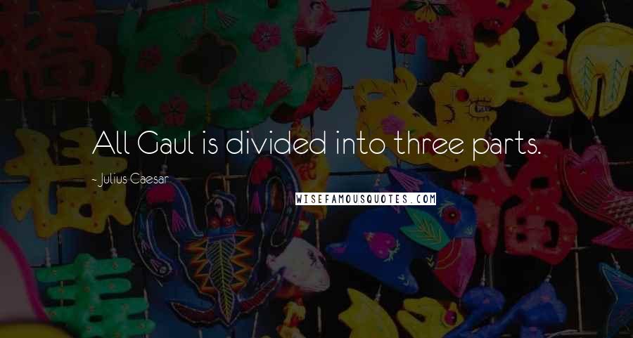 Julius Caesar quotes: All Gaul is divided into three parts.