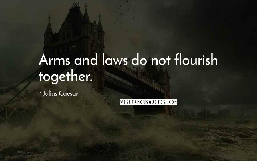Julius Caesar quotes: Arms and laws do not flourish together.