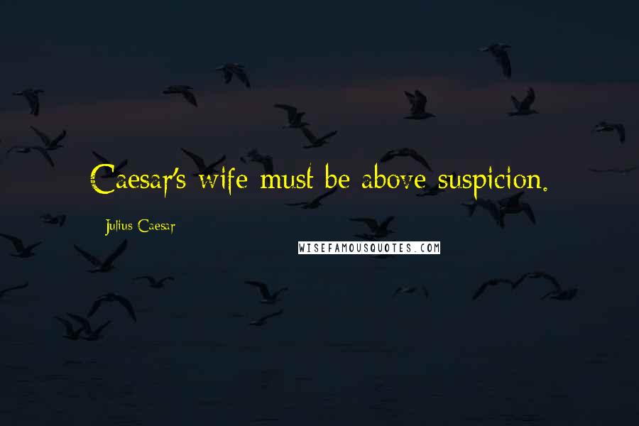 Julius Caesar quotes: Caesar's wife must be above suspicion.