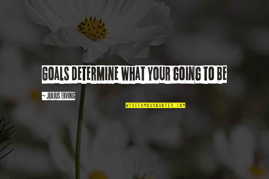 Julius Erving Quotes By Julius Erving: Goals determine what your going to be