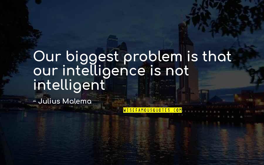 Julius Quotes By Julius Malema: Our biggest problem is that our intelligence is