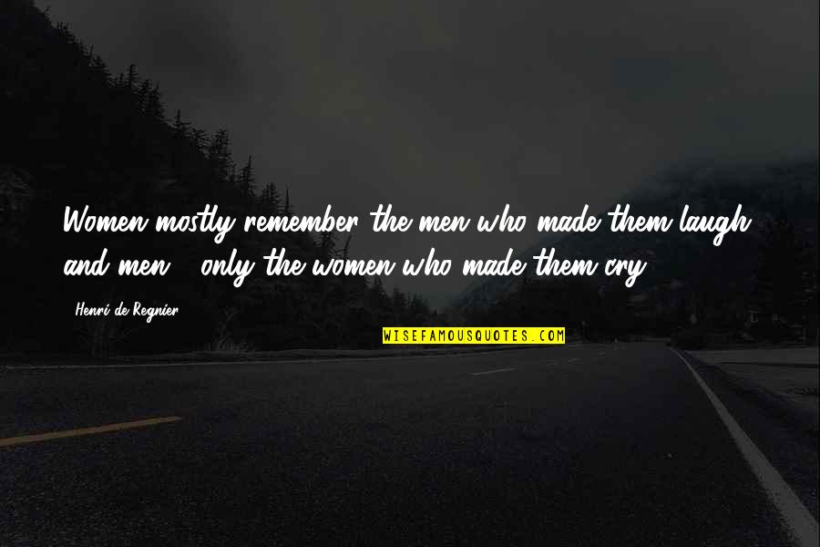 July Weather Quotes By Henri De Regnier: Women mostly remember the men who made them