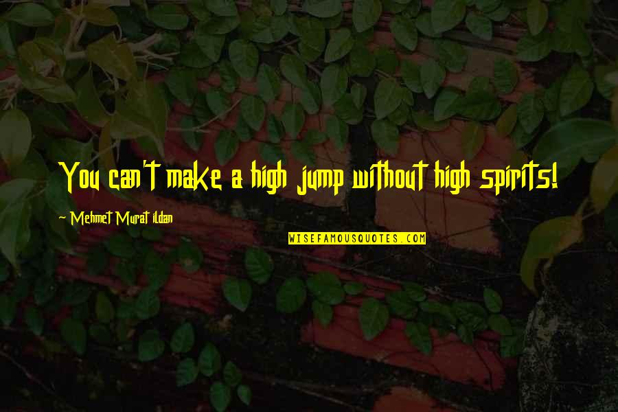 Jump Quotes And Quotes By Mehmet Murat Ildan: You can't make a high jump without high