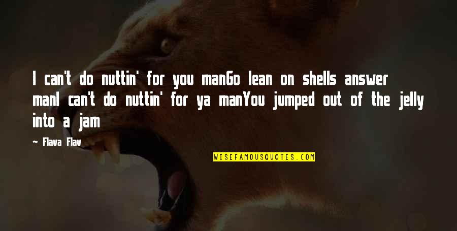 Jumped Quotes By Flava Flav: I can't do nuttin' for you manGo lean