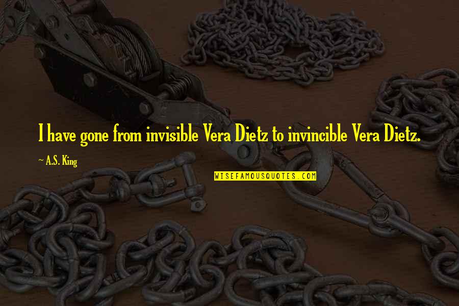 Jumping Into The Unknown Quotes By A.S. King: I have gone from invisible Vera Dietz to