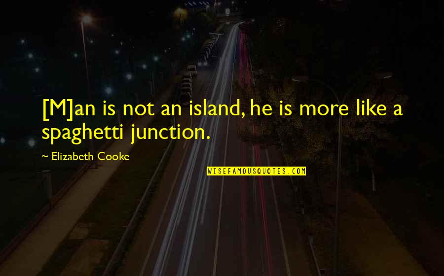 Junction Quotes By Elizabeth Cooke: [M]an is not an island, he is more