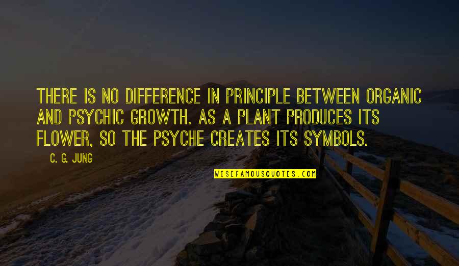 Jung Symbols Quotes By C. G. Jung: There is no difference in principle between organic