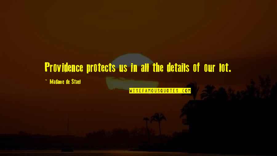Jungle Book Bagheera Quotes By Madame De Stael: Providence protects us in all the details of Jungle Book Bagheera Quotes By Madame De Stael: Providence protects us in all the details of