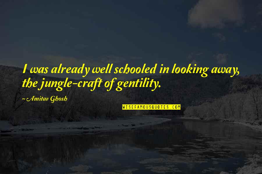 Jungle Quotes By Amitav Ghosh: I was already well schooled in looking away,