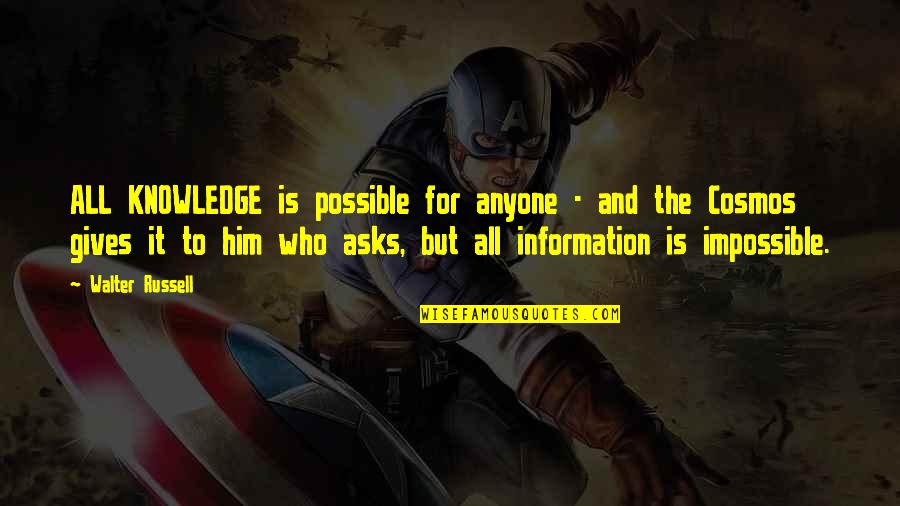 Jungreis Books Quotes By Walter Russell: ALL KNOWLEDGE is possible for anyone - and Jungreis Books Quotes By Walter Russell: ALL KNOWLEDGE is possible for anyone - and