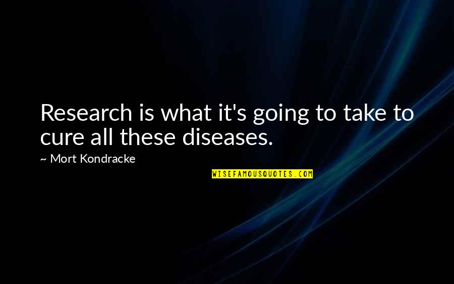 Junio Quotes By Mort Kondracke: Research is what it's going to take to