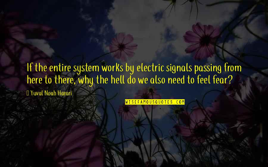 Junius Spencer Morgan Quotes By Yuval Noah Harari: If the entire system works by electric signals Junius Spencer Morgan Quotes By Yuval Noah Harari: If the entire system works by electric signals