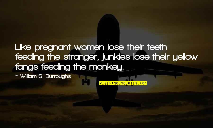 Junkies Quotes By William S. Burroughs: Like pregnant women lose their teeth feeding the