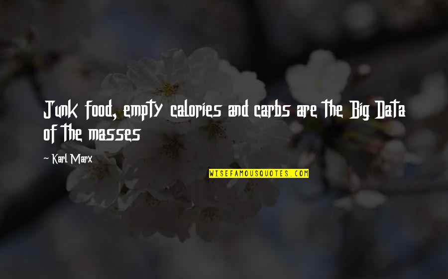 Junk's Quotes By Karl Marx: Junk food, empty calories and carbs are the