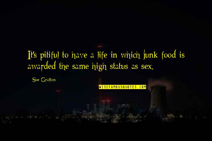 Junk's Quotes By Sue Grafton: It's pitiful to have a life in which