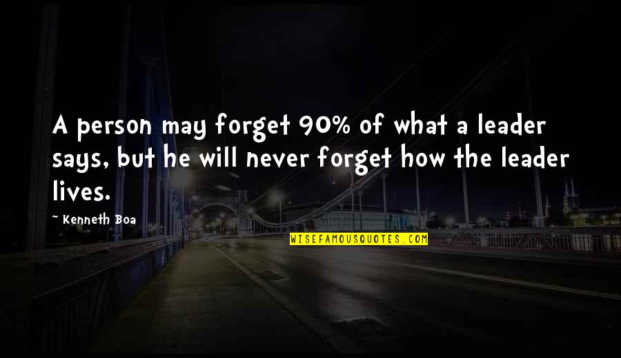 Juntunen Builders Quotes By Kenneth Boa: A person may forget 90% of what a Juntunen Builders Quotes By Kenneth Boa: A person may forget 90% of what a