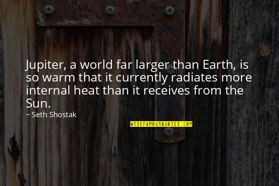 Jupiter's Quotes By Seth Shostak: Jupiter, a world far larger than Earth, is Jupiter's Quotes By Seth Shostak: Jupiter, a world far larger than Earth, is