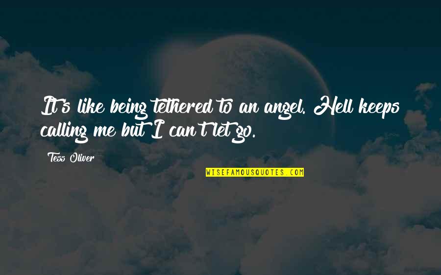 Juraque Quotes By Tess Oliver: It's like being tethered to an angel. Hell