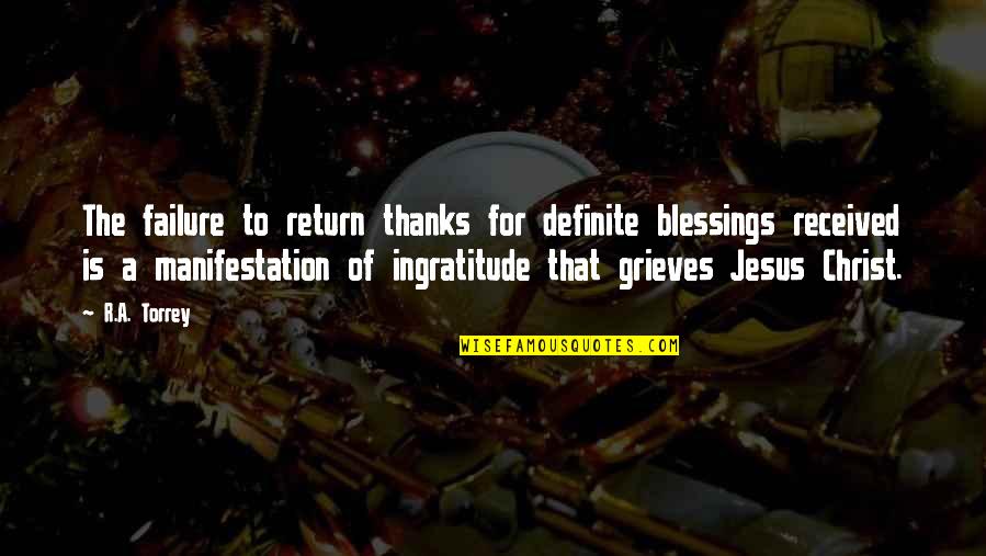 Juravle Alexandra Quotes By R.A. Torrey: The failure to return thanks for definite blessings Juravle Alexandra Quotes By R.A. Torrey: The failure to return thanks for definite blessings