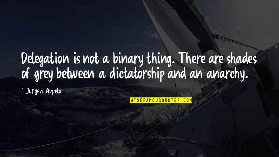 Jurgen's Quotes By Jurgen Appelo: Delegation is not a binary thing. There are