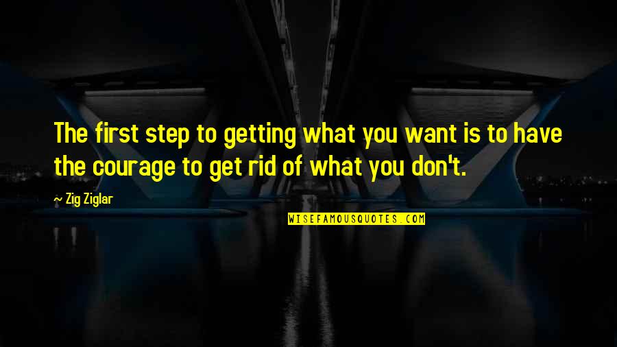 Jurisdiccional Significado Quotes By Zig Ziglar: The first step to getting what you want