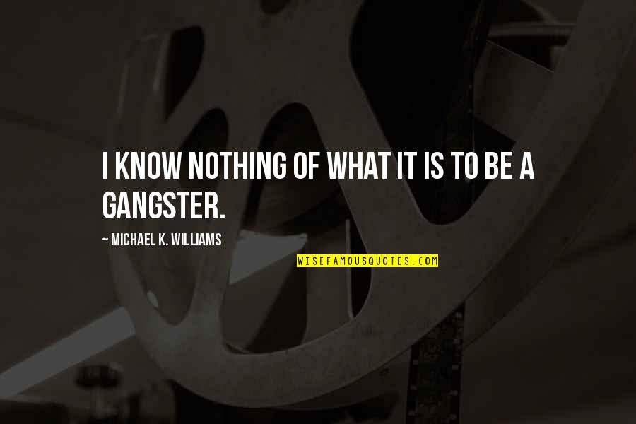 Jurmann Quotes By Michael K. Williams: I know nothing of what it is to Jurmann Quotes By Michael K. Williams: I know nothing of what it is to