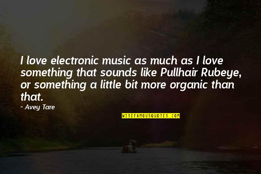 Just A Little Bit Of Love Quotes By Avey Tare: I love electronic music as much as I